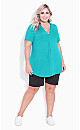 Plus Size Kaylie Hi Lo Top - jade