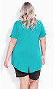 Plus Size Kaylie Hi Lo Top - jade