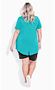 Plus Size Kaylie Hi Lo Top - jade