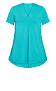 Plus Size Kaylie Hi Lo Top - jade