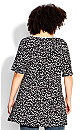 Swing Panel Print Tunic - black