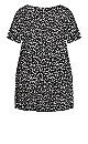 Swing Panel Print Tunic - black