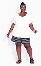 Plus Size Alisha Knit Print Short - marine