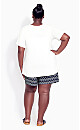 Plus Size Alisha Knit Print Short - marine