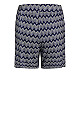 Plus Size Alisha Knit Print Short - marine