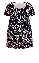 Love Swing Print Tunic - navy spot