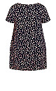 Love Swing Print Tunic - navy spot