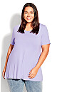 Plus Size Love Me Plain Top - Lilac