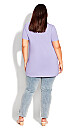 Plus Size Love Me Plain Top - Lilac