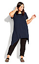 Hankey Hem Navy Tunic