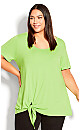 Plus Size Wildside Top - lime green