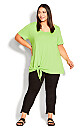 Plus Size Wildside Top - lime green