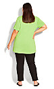 Plus Size Wildside Top - lime green