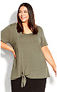 Plus Size Wildside Top - olive