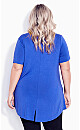 Plus Size Kaylie Hi Lo Top - dazzling blue