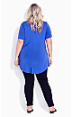 Plus Size Kaylie Hi Lo Top - dazzling blue