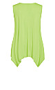 Plus Size V Neck Swing Tank - lime green