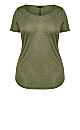 Slub Short Sleeve Khaki Tee