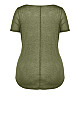 Slub Short Sleeve Khaki Tee