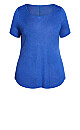 Slub Short Sleeve Blue Tee