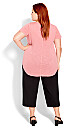 Plus Size Slub Short Sleeve Tee - Rose