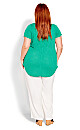 Plus Size Slub Short Sleeve Tee - Jade