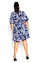 Isabella Print Dress - blue