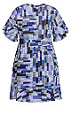 Isabella Print Dress - blue