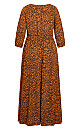 Desire Print Maxi Dress - tangerine