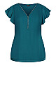 Zip Fling Top- teal