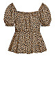 Quirky Print Top - cheetah