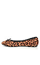 Plus Size Wide Fit Leopard Ballet Flat - Yellow