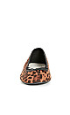 Plus Size Wide Fit Leopard Ballet Flat - Yellow