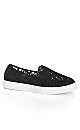 Plus Size Lacey Slip On - black