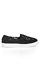 Plus Size Lacey Slip On - black