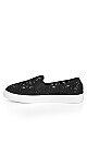 Plus Size Lacey Slip On - black