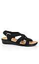 Plus Size WIDE FIT Sue Comfort Sandal - black