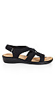 Plus Size WIDE FIT Sue Comfort Sandal - black