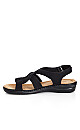 Plus Size WIDE FIT Sue Comfort Sandal - black