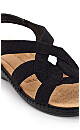 Plus Size WIDE FIT Sue Comfort Sandal - black