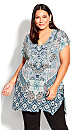 Plus Size Bonnie Bling Tunic - blue