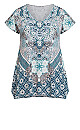 Plus Size Bonnie Bling Tunic - blue