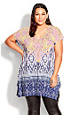 Plus Size Bonnie Bling Tunic - navy