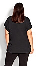 Hazel Placement Top - black