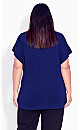 Hazel Placement Top - blue