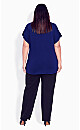 Hazel Placement Top - blue