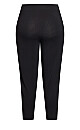 Plus Size Jersey Tapered Trouser - black