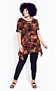 Plus Size Ayla Mesh Sleeve Tunic - mango