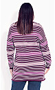 Plus Size Hannah Stripe Sweater - lilac