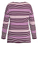 Plus Size Hannah Stripe Sweater - lilac